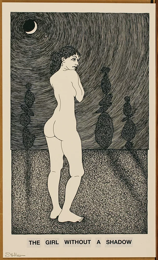 Steven Vander Meer's "The Girl Without a Shadow," are graphite and India ink on paper, 2018. - COURTESY OF THE ARTIST