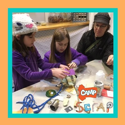 Campers will learn to innovate and exercise their problem solving skills by learning about creative reuse at Camp SCRAP: Winter Wonderland!