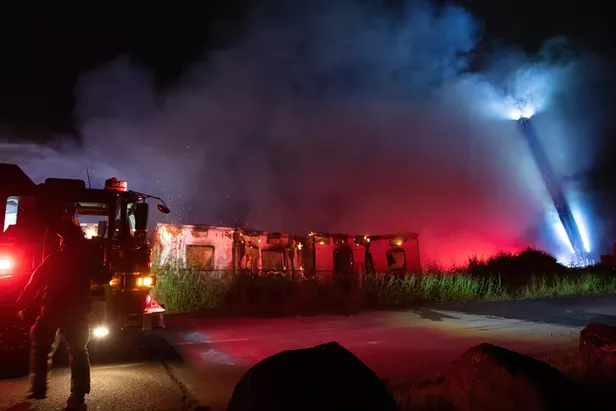 Massive Fire Destroys Trailers Donated for Betty Kwan Chinn Housing Project - Vimarsana News