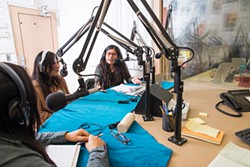 COURTESY OF HSU. - HSU students and a visiting faculty member produce Charlando Con La Raza, HSU's new local Spanish-language program on KHSM (103.3 FM), which also broadcasts nonprofit radio network Radio Biling&uuml;e.