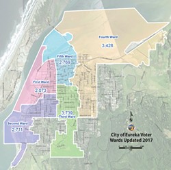 CITY OF EUREKA - Boundaries for Eureka's five wards.