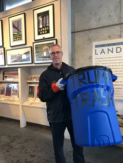 SUBMITTED - A vociferous critic of Donald Trump from the first days of his presidency, North Coast Congressman Jared Huffman spent part of the recent federal government shutdown picking up "Trump trash" in a national park in his district.