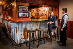 AMY KUMLER - The bar at Old Growth Cellars' tasting room.