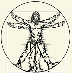 The Vitruvian man meets Big Foot and Baron Von Humboldt - Uploaded by Ken P