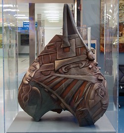 PHOTO COURTESY OF THE CALIFORNIA REDWOOD COAST AIRPORT - Hanna Pierce's ceramic sculpture.