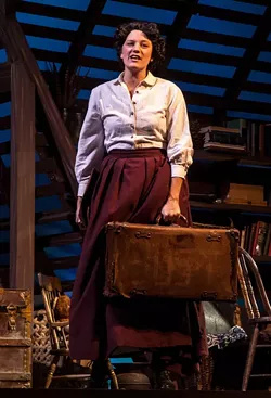 COURTESY OF FERNDALE REPERTORY THEATRE - Hey, Jo. Kuzelka sings it out as Alcott's heroine.