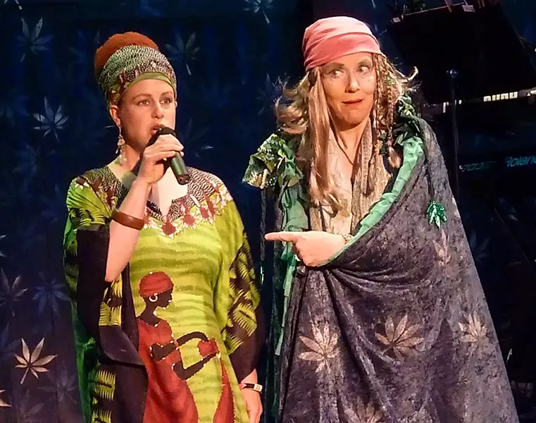 Zuzka Sabata and Joan Schirle in Dell'Arte's Mary Jane, an example of theater of place, but not the only kind of local theater - PHOTO BY BOB DORAN
