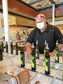 CALI OLIVE OIL, ITALIAN BALSAMIC You will not believe the variety of flavor in the California olive oils and Italian balsamic vinegars at Montello tasting room in the Paso Market Walk. - PHOTOS BY BETH GIUFFRE