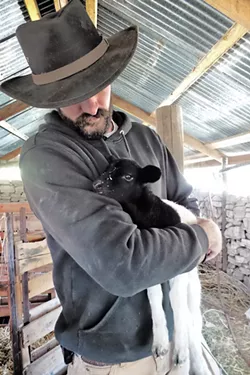 FLOCK CARE Shepard Nathan Stewart ensures that Tablas Creek treats its animals well, helping the vineyard align with the Regenerative Organic Certification's animal welfare pillar. - PHOTOS COURTESY OF TABLAS CREEK VINEYARD