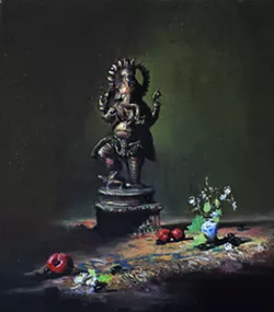 GANESH Mayr's interest in Eastern philosophies comes through in this painting of the Hindu remover-of-obstacles god. - COURTESY IMAGE BY JASON MAYR