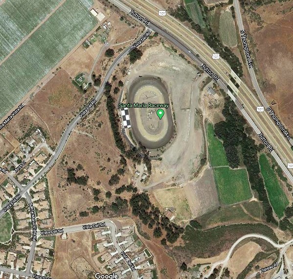 NOISY NEIGHBORS The Santa Maria Raceway has been hosting stock car races for years, but neighbors up the road on Vista Del Rio say the venue's recent addition of concerts and other events is causing a nuisance. - SCREENSHOT FROM GOOGLE MAPS