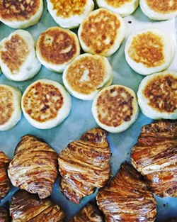 BAKED TO EAT Pastry chef Chloe Fertel bakes fresh English muffins and croissants daily at Joliene Bakery in downtown SLO. - PHOTOS COURTESY OF CHLOE FERTEL