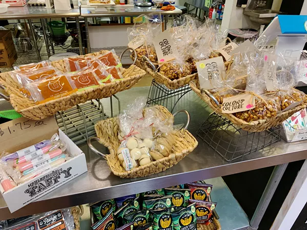 GIFTABLES Amy and Jaime's Place stocks locally made food and gift items that customers can grab alongside the menu items the Paniaguas cook daily. - PHOTOS BY CAMILLIA LANHAM
