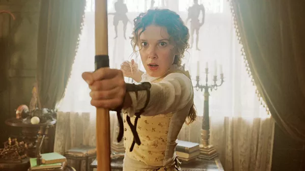 THE SMART ONE Millie Bobby Brown stars as Enola Holmes, famed detective Sherlock's whip-smart and capable younger sister, who goes in search of her missing mother and protects a runaway young lord from being murdered, in Enola Holmes, screening on Netflix. - PHOTO COURTESY OF LEGENDARY ENTERTAINMENT