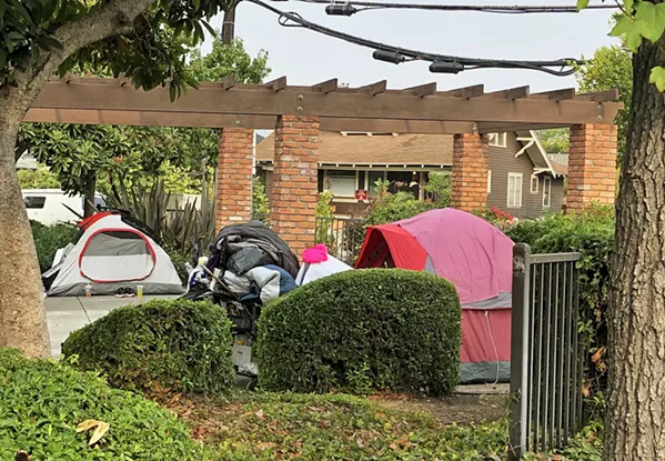 CAMPED OUT Homeless encampments in city parks, like Mitchell Park (pictured), are becoming increasingly common on the Central Coast amid the pandemic. - FILE PHOTO COURTESY OF THE CITY OF SLO
