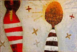 ENLIGHTENED Allen Cox's 24-by-36 inch oil and wax on linen, Enlightenment, is part of the Abstract Thoughts exhibit at Studios on the Park through March 29 - COURTESY IMAGE BY ALLEN COX