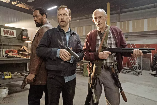 OLD GUYS RULE (Left to right) Harry (RZA), Hutch (Bob Odenkirk), and David (Christopher Lloyd)—a family of retired assassins—resurface to take down the Russian mob, in Nobody, in theaters now. - PHOTO COURTESY OF 87NORTH