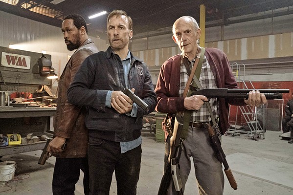 OLD GUYS RULE (Left to right) Harry (RZA), Hutch (Bob Odenkirk), and David (Christopher Lloyd)&mdash;a family of retired assassins&mdash;resurface to take down the Russian mob, in Nobody, in theaters now. - PHOTO COURTESY OF 87NORTH