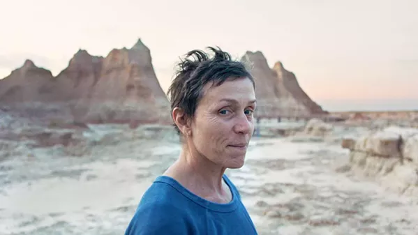 FINDING HER WAY After her husband dies and she loses her job, Fern (Frances McDormand) takes to the road in search of work, discovering a whole community of modern-day nomads like herself, in Nomadland, screening on Hulu. - PHOTO COURTESY OF COR CORDIUM PROUCTIONS