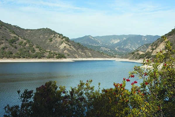 CONSERVE Below-average rainfall this past winter led to low levels in Lopez Lake, a SLO County reservoir. Now Grover Beach is trying to incentivize water conservation. - FILE PHOTO BY STEVE E. MILLER