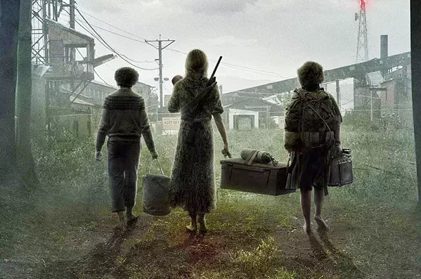 INTO THE UNKNOWN After the events of the first film, the remaining Abbotts—(left to right) Marcus (Noah Jupe), Evelyn (Emily Blunt) and her newborn, and Regan (Millicent Simmonds)—set out to find a safe haven, in A Quiet Place Part II, screening in local theaters. - PHOTO COURTESY OF PARAMOUNT PICTURES