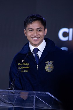 MAKING HISTORY Pioneer Valley High School senior Marc Cabeliza is the first Pioneer Valley High School FFA member to be elected president of the California FFA Association. - PHOTO COURTESY OF TYLER DICKINSON