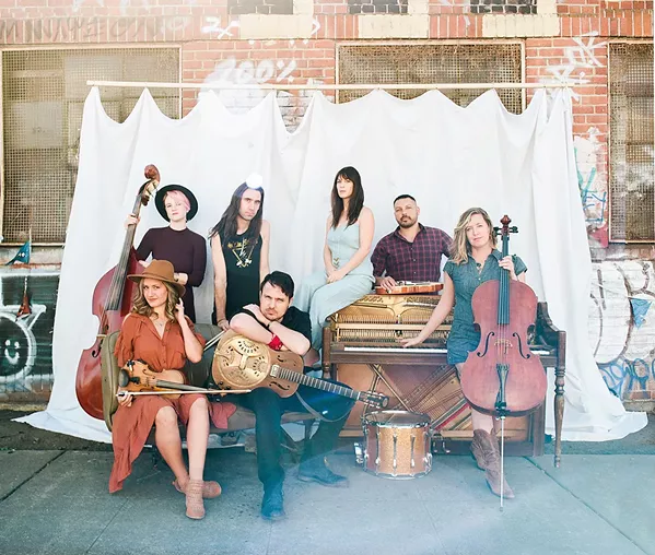 PUNK ON STRINGS The Sam Chase & The Untraditional is essentially a string band with a punk ethos, playing at Bang the Drum’s new venue on July 17. - PHOTO COURTESY OF VAGABOND INK