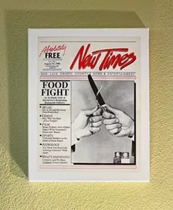 THE FIRST COVER New Times' cover design has changed over the years, but its content has remained dedicated to local news and arts. - PHOTO BY ALEX ZUNIGA