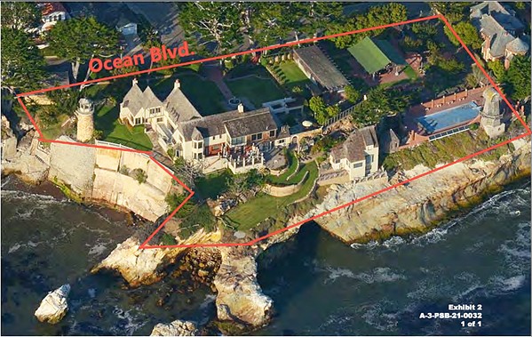 THE SITE A map shows the entirety of the Chapman Estate at 1243 Ocean Blvd. in Shell Beach, which will soon begin hosting more smaller events than ever before. - SCREENSHOT FROM COASTAL COMMISSION STAFF REPORT