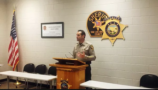 CONFIRMING THE PROBLEM SLO County Sheriff Ian Parkinson called a diverse coalition of community members to collect data and stories that is an accurate representation of issues plaguing minorities. - FILE PHOTO BY CHRIS MCGUINNESS