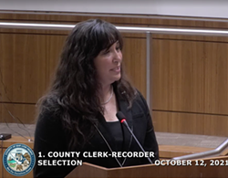 NEW ELECTION OFFICIAL Elaino Cano (pictured) was selected as SLO County’s interim clerk-recorder on Oct. 12. Cano is currently the election’s divison manager in Santa Barbara County. - SCREENSHOT COURTESY OF SLO COUNTY