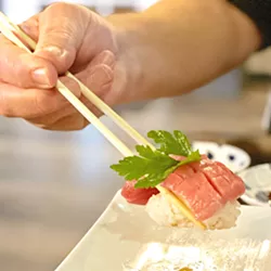 SHH. IT'S A SECRET Glen and Anna Starkey ate sushi at a spot in Atascadero that didn't want the publicity—but if you find it, maybe you can get fresh bluefin nigiri like they did. - COVER PHOTO BY ANNA STARKEY