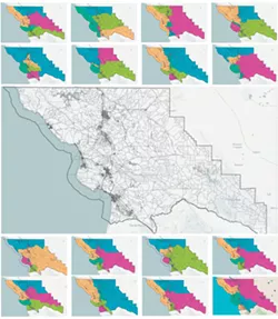 MAPPED OUT Boundaries for SLO County's political landscape may be changing soon as the current supervisors weigh new district maps in the once-a-decade redistricting process. - COVER IMAGES COURTESY OF SLO COUNTY