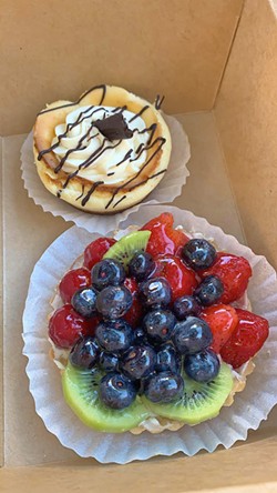PASTRY PERFECTION SLO Delicious' confections are just as tasty as they are beautiful. The fruit tart and mini cheesecake are both personal favorites. - PHOTO BY MALEA MARTIN