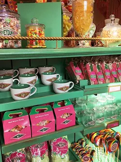 CANDY CORNER We pop into as many shops in the Wizarding World of Harry Potter as we can, including Honeydukes, where we browse through the store's colorful candy assortments—but we resist the temptation to buy too much, limiting ourselves to a couple of chocolate frogs. - COURTESY PHOTO BY TÉA MAIN