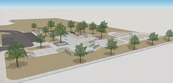 SLATING SKATING SLO County Parks and Recreation hopes to hear back about its new grant applications for Nipomo Skate Park construction in summer 2022, though they are expecting a delay by several months. - PHOTO COURTESY OF SLO COUNTY PARKS AND RECREATION