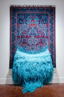 SPEECH OF BIRDS Created in 2016, this handmade woolen carpet is courtesy of the Josh Rodef collection. - PHOTO COURTESY OF HERALLDO CREATIVE STUDIO