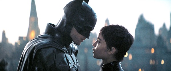 THE BAT AND THE CAT Batman (Robert Pattinson) and Catwoman (Zo&euml; Kravitz) help each other in their pursuit of justice in the new franchise reboot, The Batman. - PHOTO COURTESY OF WARNER BROS. AND DC COMICS