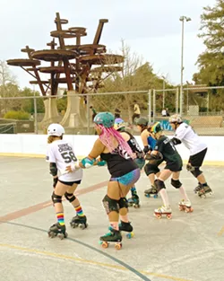 ‘CAN’T BE TOLERATED’ After a few months without any incidents, the SLOCO Junior Derby Devils once again experienced harassment by a group of teenage skateboarders at a recent practice. - PHOTO COURTESY OF SLOCO JUNIOR DERBY DEVILS