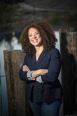 IN THE RACE Appointed SLO Mayor Erica Stewart is running for election this November. - COURTESY PHOTO BY NAMU WILLIAMS