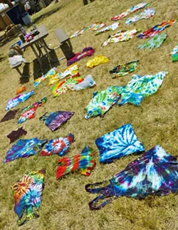 CRAFTS Channel your inner hippie by making tie-dye T-shirts, grab a craft beer in the beer garden, or stroll through the vendors area and buy food, art, and other merchandise—there's something for everyone at Live Oak. - COURTESY PHOTO BY GARY ROBERTSHAW