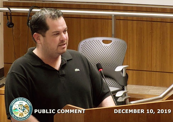 KINGPIN?  In a series of court filings, convicted local cannabis businessman Helios Dayspring claims he gave nearly $2 million in loans to other city cannabis dispensaries, funds that he alleges they failed to disclose to the city.  - SCREENSHOT COURTESY OF SLO COUNTY