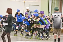 BROAD ST. BRAWLERS VS. BAKERSFIELD ROLLERGIRLS: - PHOTO BY STEVE E. MILLER