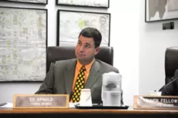 NUMBERED DAYS? : Arroyo Grande City Councilman Ed Arnold pleaded not guilty April 14 to charges of possessing child pornography. His attorney says the elected official doesn’t plan to step down from office. - PHOTO BY ROBERT A. MCDONALD