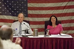 REMATCH : Incumbent supervisor Jim Patterson bested challenger Debbie Arnold by a slim margin in the 2008 election. Voters will decide June 5 who gets to sit in the big chair next year. - PHOTO BY STEVE E. MILLER