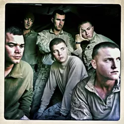 THE THINGS THEY CARRIED: 'BASETRACK Live' was originally inspired by an online social network project, created by Teru Kuwayama and a team of freelance photojournalists, to connect soldiers - and their loved ones through the use of Facebook, Flickr, Google Maps, and iPhone photography. - PHOTO COURTESY OF EN GARDE ARTS