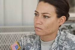 I SPY… : As an intelligence officer, Lt. Alisha Bissam will deploy soon to track the movements and methods of potential rabble rousers in Kosovo. - PHOTO BY STEVE E. MILLER