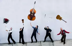 GENRE JUGGLERS : Step right up and witness the greatest show on earth when Café Musique performs two album release parties: July 10 at Cambria’s Theatre at the Old Grammar School; and July 17 at Castoro Cellars Winery. - PHOTO COURTESY OF CAFÉ MUSIQUE
