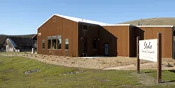 NEW AND OLD : The new Stolo Family Vineyards tasting room sits near a 150-year-old barn on the family’s property on Santa Rosa Creek Road in Cambria.
