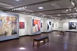 LIVING LINES: Robert Burridge’s awe-inspiring “Impure Thoughts"--abstract drawings in charcoal, ash, pastels, and powders--will cause your mind to wander. - PHOTO BY STEVE E. MILLER